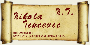 Nikola Tepčević vizit kartica